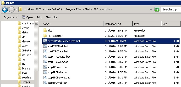 exportPerformanceData Windows Location